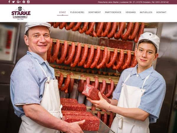 Homepage erstellt für Fleischereihandwerk